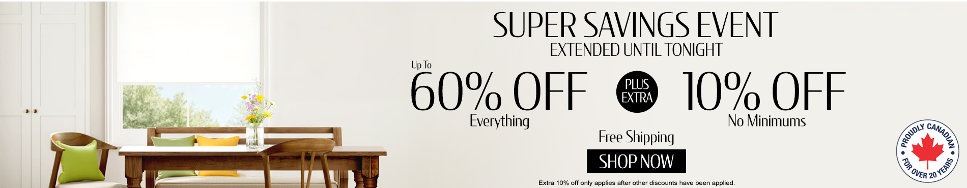 Save up to 60% + extra 10% on everything