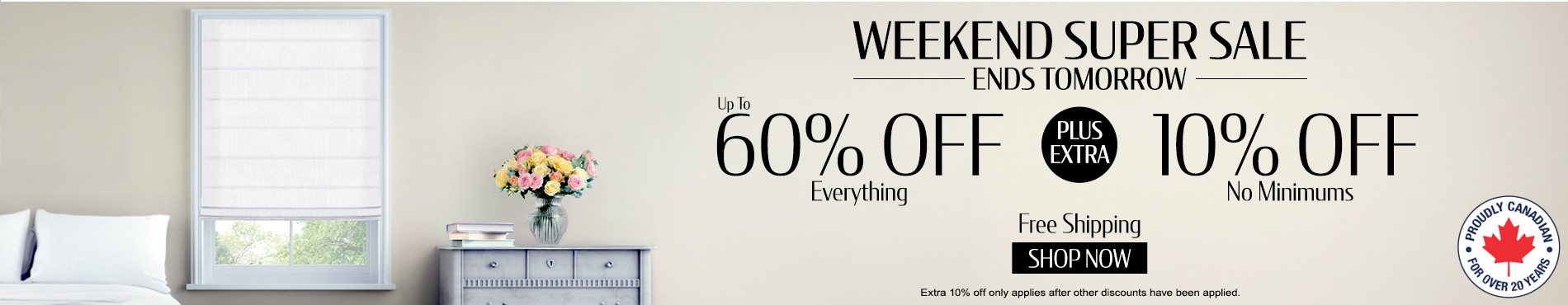 Save up to 60% + extra 10% on everything