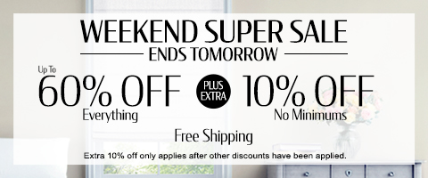 Save up to 60% + extra 10% off everything