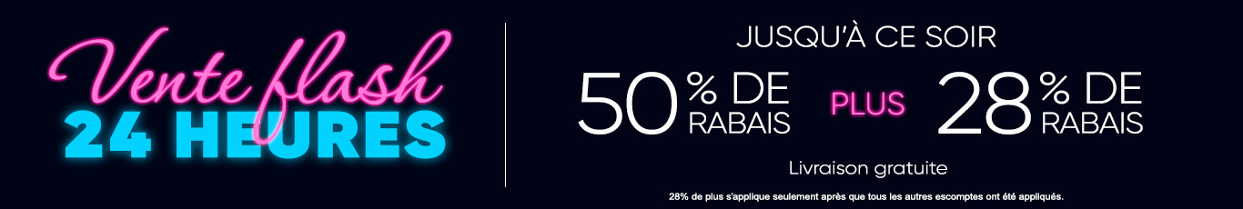 Jusqu'à 60% + 10% de rabais supplémentaire sur tout