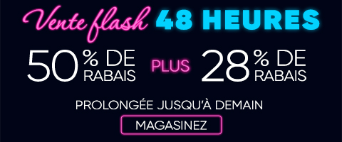 Jusqu'à 60% + 10% de rabais supplémentaire sur tout