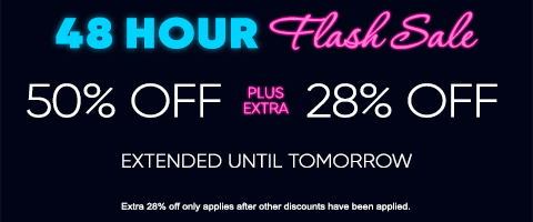 Save 50% + extra 28% off everything