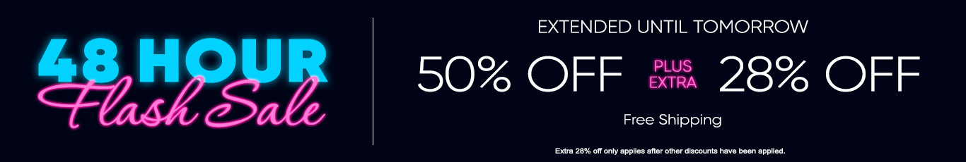 Save 50% + extra 28% off everything