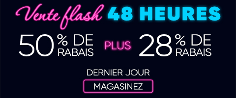 Jusqu'à 60% + 10% de rabais supplémentaire sur tout