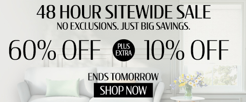 60% off everything + extra 10% off most popular blinds