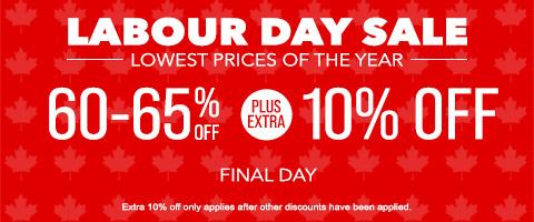 60-65% off everything + extra 10% off