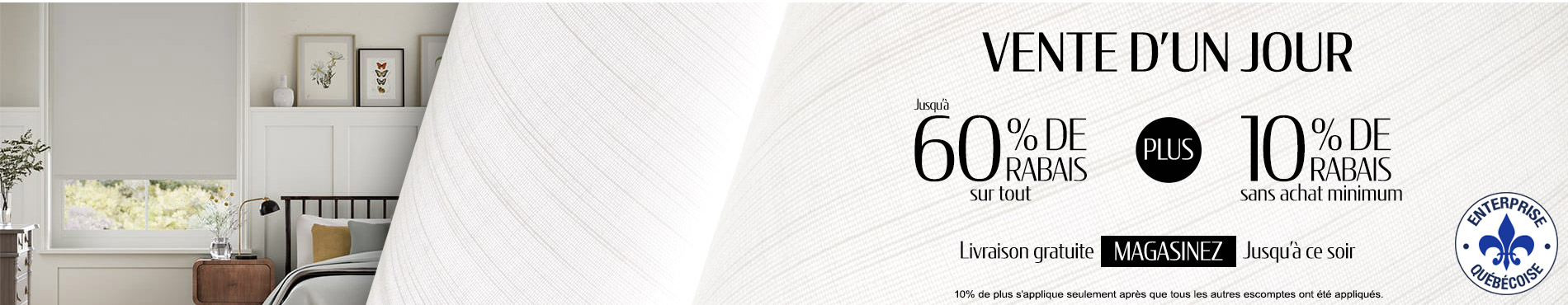 Jusqu'à 60% + 20% de rabais supplémentaire sur tout