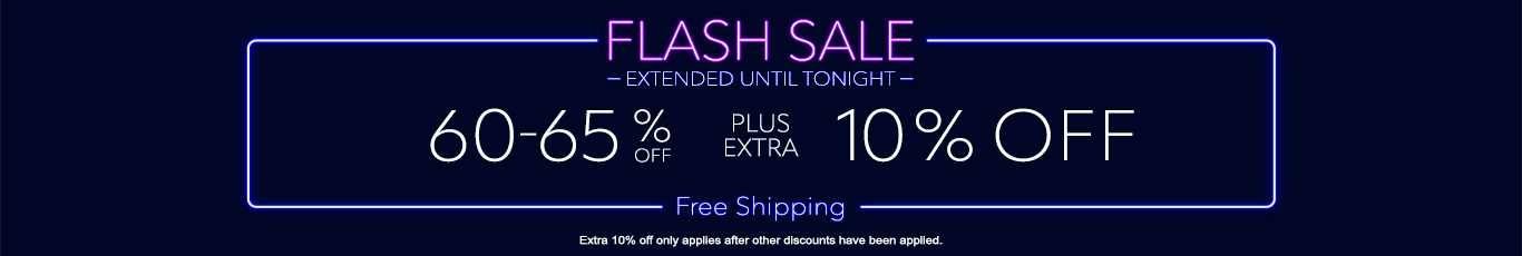 60-65% off everything + extra 10% off