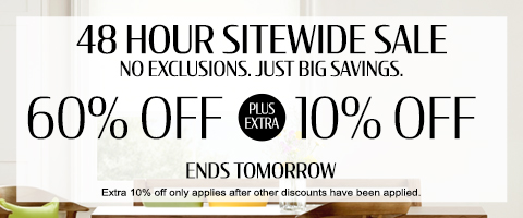 60% + extra 10% off everything