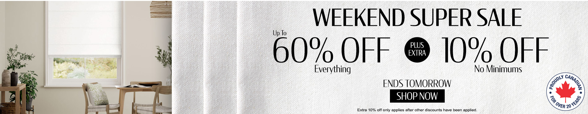 Save up to 60% + extra 10% on everything