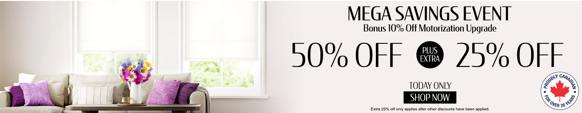 50% off everything + 25% off