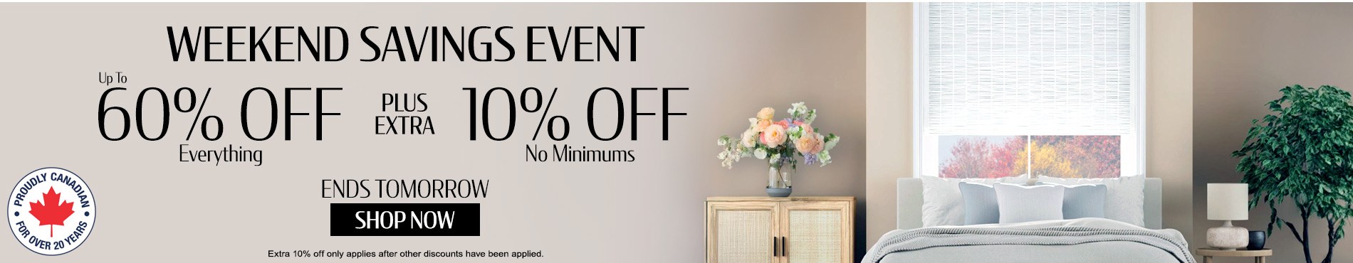 Save up to 60% + extra 10% on everything