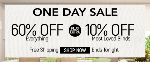 60% off everything + 10% off most loved blinds
