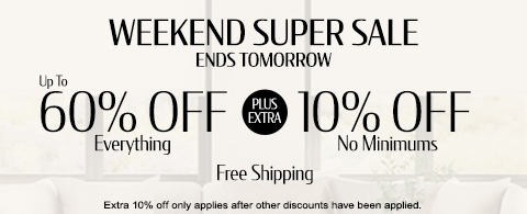 Save up to 60% + extra 10% off everything