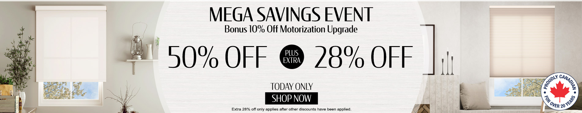 Save 50% + extra 28% on everything
