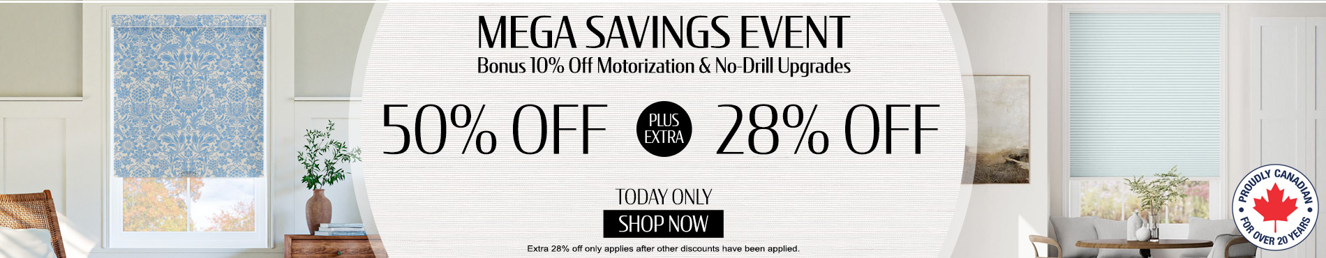 Save 50% + extra 28% on everything