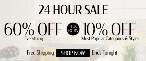 60% off everything + extra 10% off Top Selling Categories & Styles