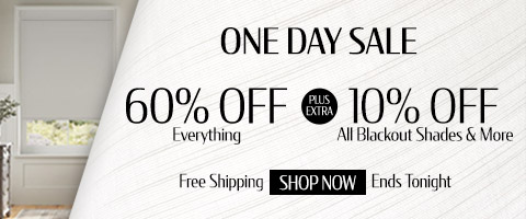60% off everything + 10% off All Blackout Shades & More