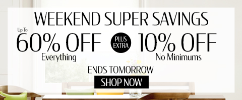 Save up to 60% + extra 10% on everything