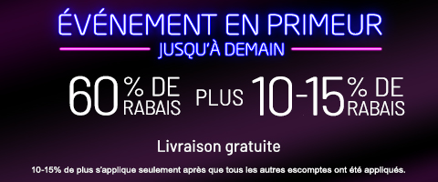 60% + 10 - 15% supplémentaire sur tout