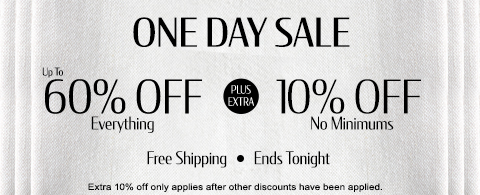 Save up to 60% + extra 10% off everything