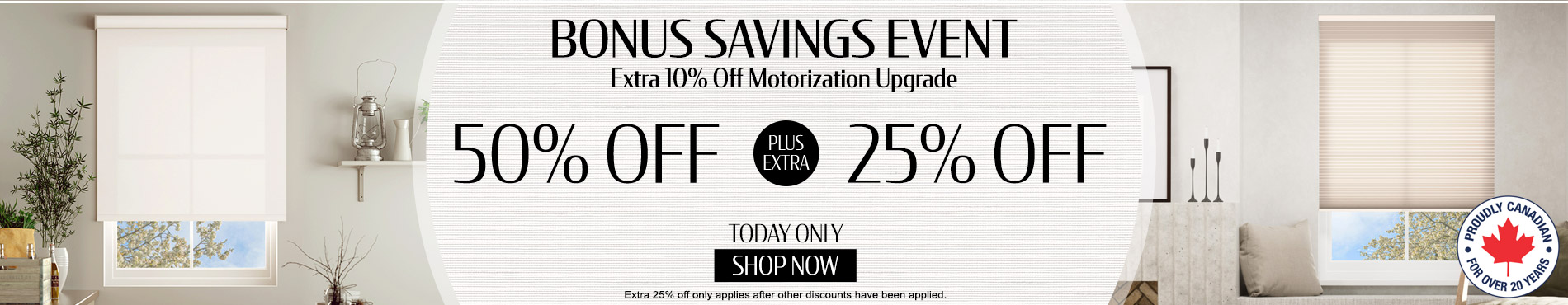 50% off everything + 25% off