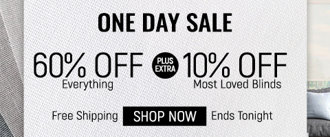60% off everything + 10% off most loved blinds
