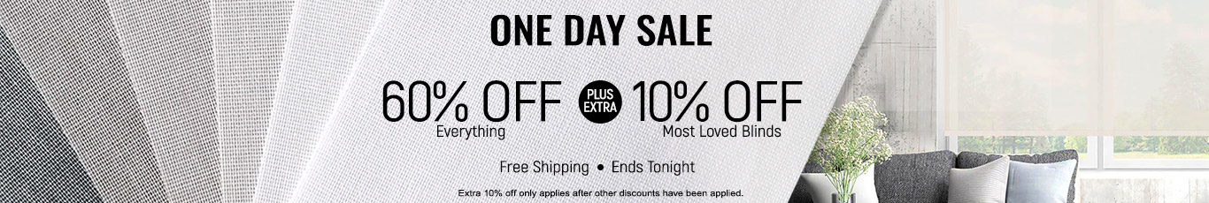 60% off everything + 10% off most loved blinds