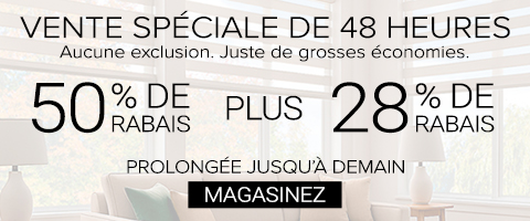 50% + 28% de rabais supplémentaire sur tout