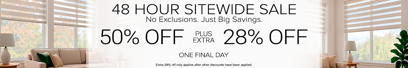 Save 50% + extra 28% off everything