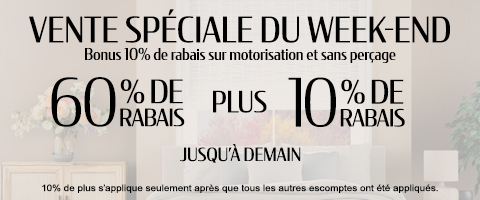 60% + 10% de rabais supplémentaire sur tout