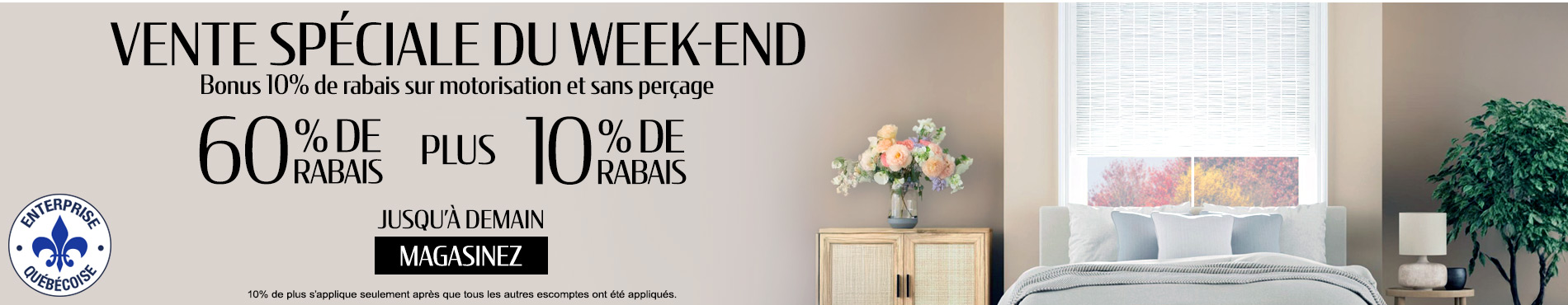 60% + 10% supplémentaire sur tout