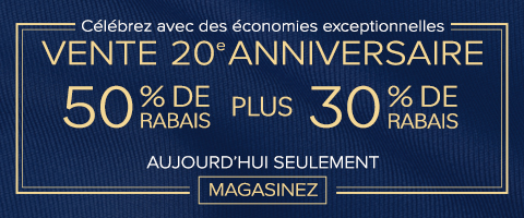 50% + 30% de rabais supplémentaire sur tout