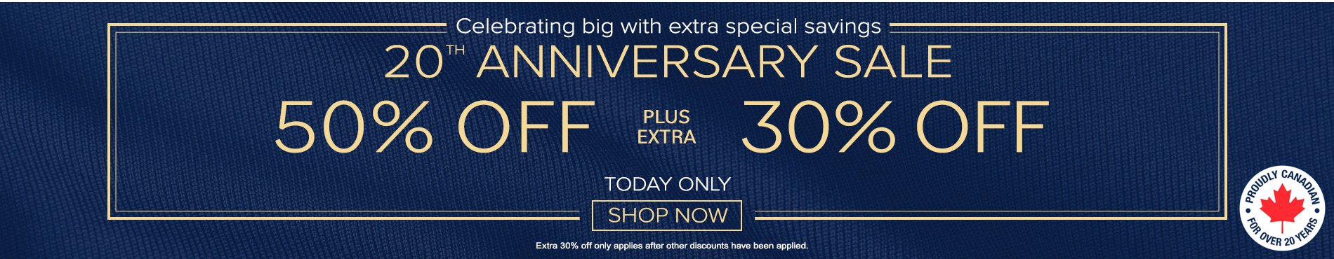 Save 50% + extra 30% on everything