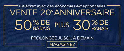 50% + 30% de rabais supplémentaire sur tout