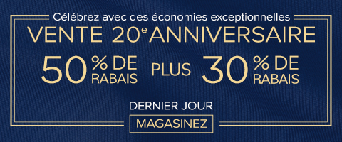 50% + 30% de rabais supplémentaire sur tout