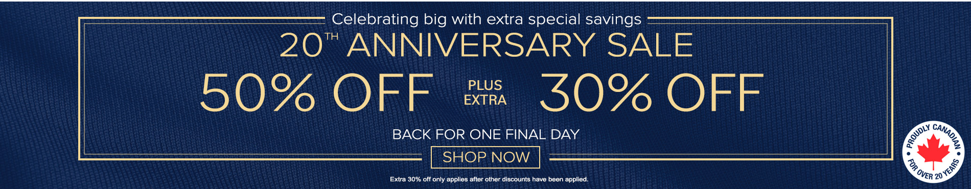Save 50% + extra 30% on everything