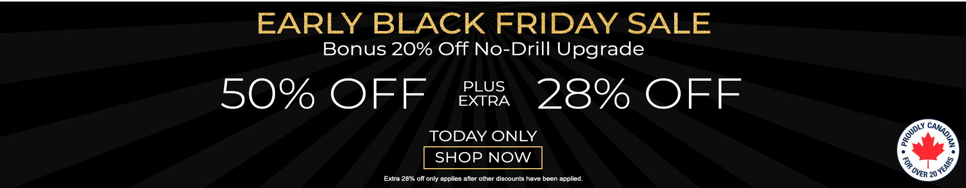 Save 50% + extra 28% on everything