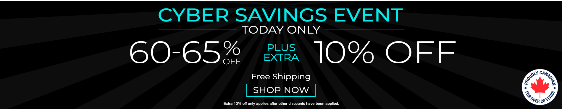 60-65% off everything + extra 10% off