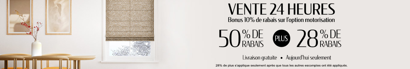 50% + 28% de rabais supplémentaire sur tout