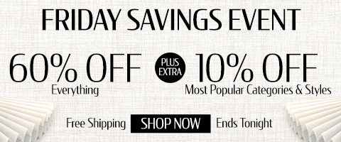 60% off everything + extra 10% off Top Selling Categories & Styles