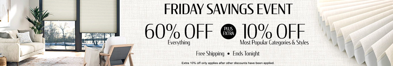 60% off everything + extra 10% off Top Selling Categories & Styles