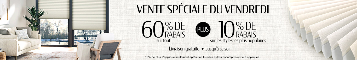 60% de rabais sur tout + 10% supplémentaire sur les styles les plus vendus