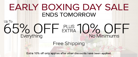 Up to 65% off everything + 10% off roller and cellular shades