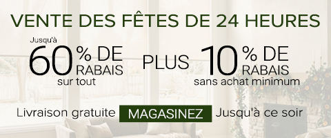 Jusqu'à 60% + 10% de rabais supplémentaire sur tout