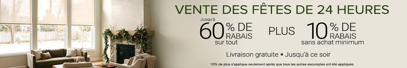 Jusqu'à 60% + 10% de rabais supplémentaire sur tout