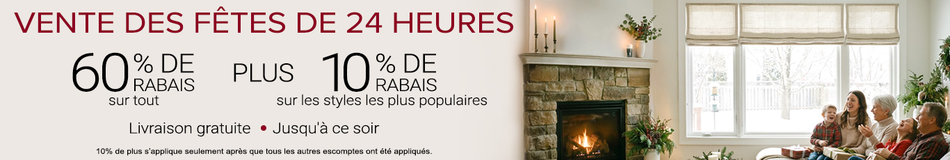 60% de rabais sur tout + 10% supplémentaire sur les styles les plus vendus