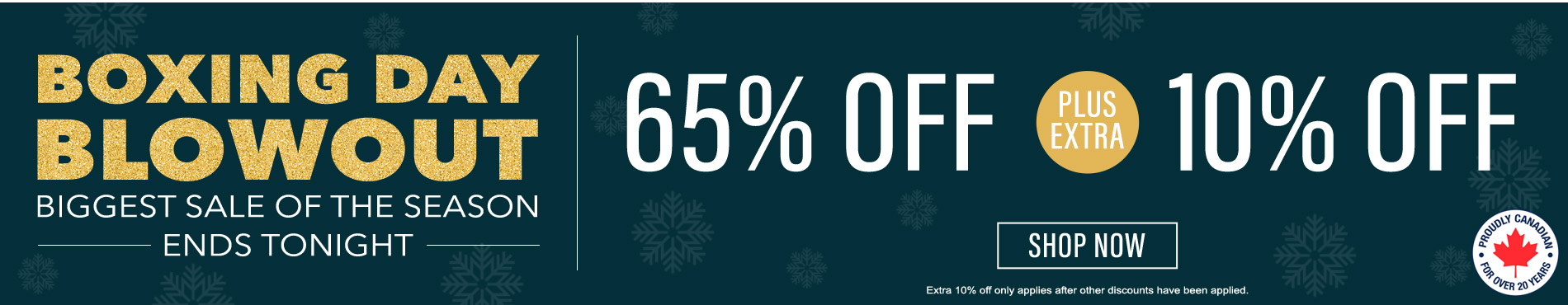 65% off everything + 10% off
