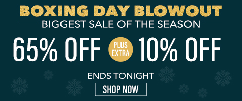 65% off everything + extra 10% off