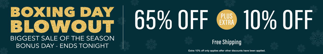 65% off everything + 10% off 